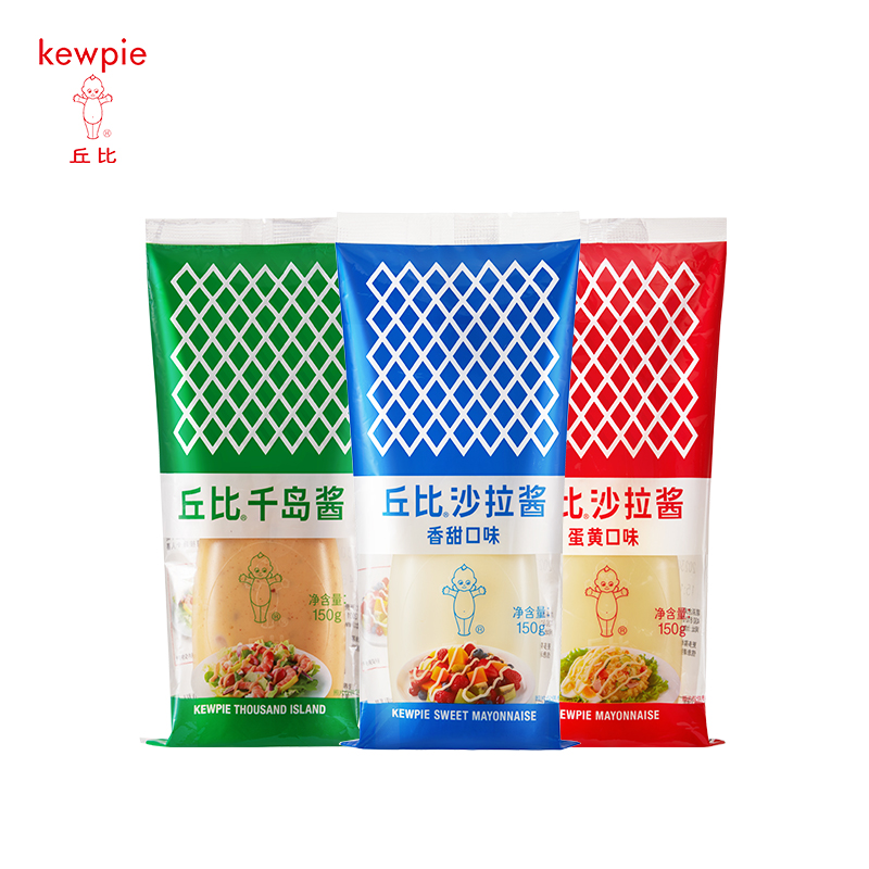 kewpie 丘比 香甜口味+千岛酱+蛋黄口味 挤压瓶 26.9元