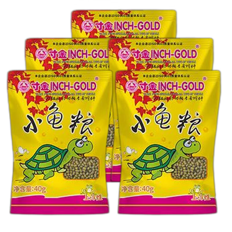 INCH-GOLD 寸金 小龟粮量贩装40g/袋×5 高钙小乌龟饲料 17.9元