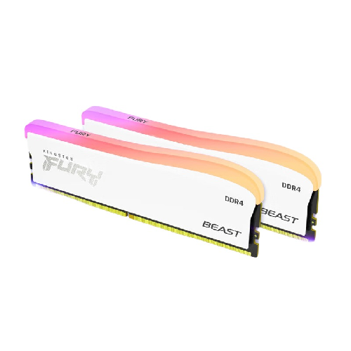 金士顿 FURY Beast野兽系列 DDR4 3600MHz RGB 台式机内存 灯条 白色 16GB 8GB*2 KF436C17B