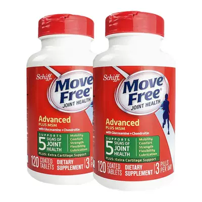 88VIP：Move Free 益节 氨糖软骨素 绿瓶 120粒*2瓶 295.45元