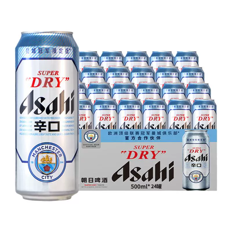 Asahi 朝日啤酒 朝日 超爽生啤酒 500ml*24罐 ￥147