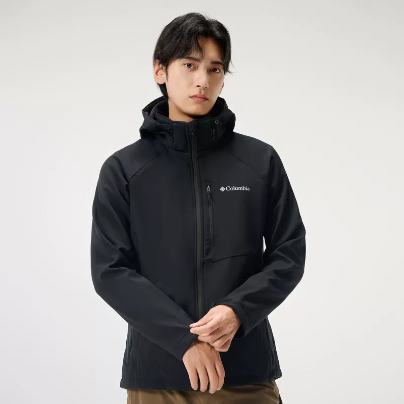 哥伦比亚 软壳衣男24秋冬户外防风机织夹克外套 WE6885 010L 589元 - 美泡泡