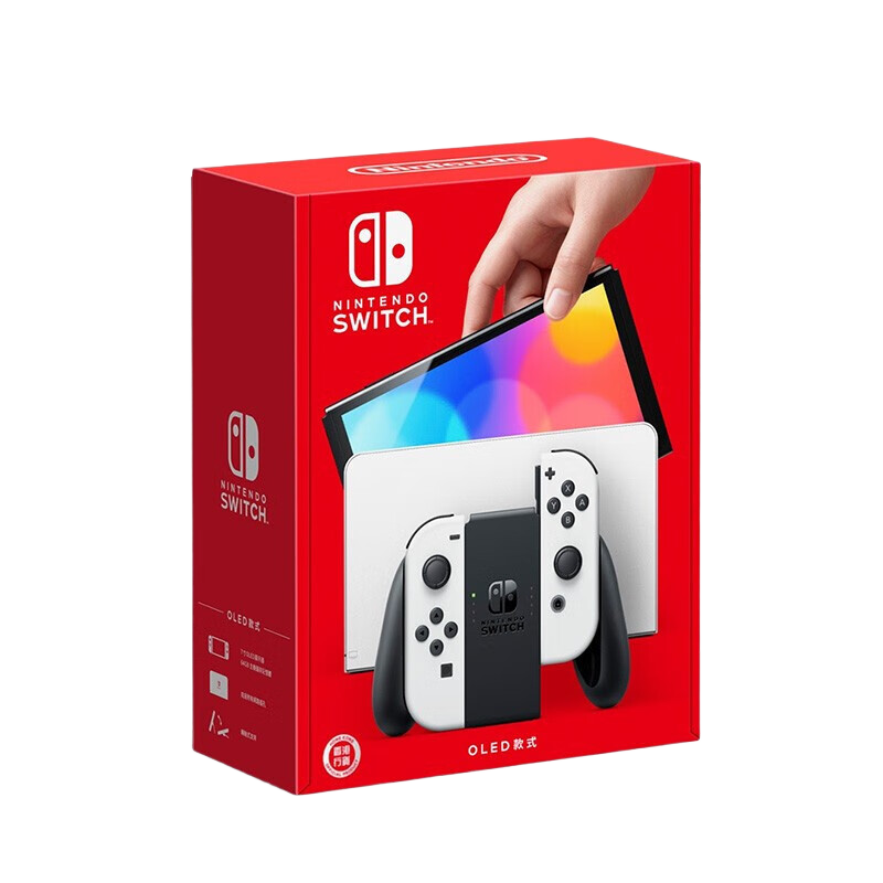 限地区，plus：Nintendo Switch 任天堂游戏机 NS港版 OLED版 配白色Joy-Con 1597.63元