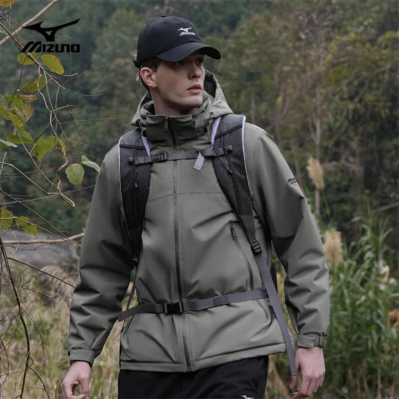 移动端、京东百亿补贴：美津浓 户外棉服 防风防水防污男士外套保暖防风