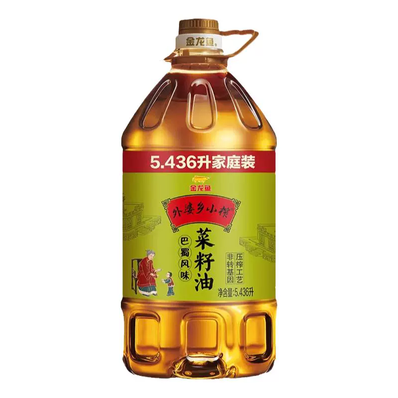 金龙鱼 外婆乡小榨菜籽油 5.436L ￥83.75