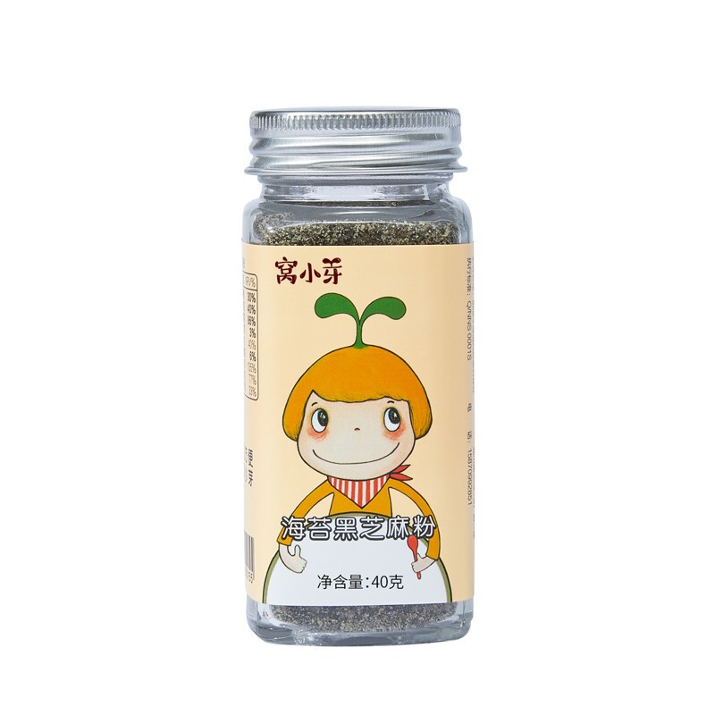 窝小芽 海苔黑芝麻粉 40g 14.95元