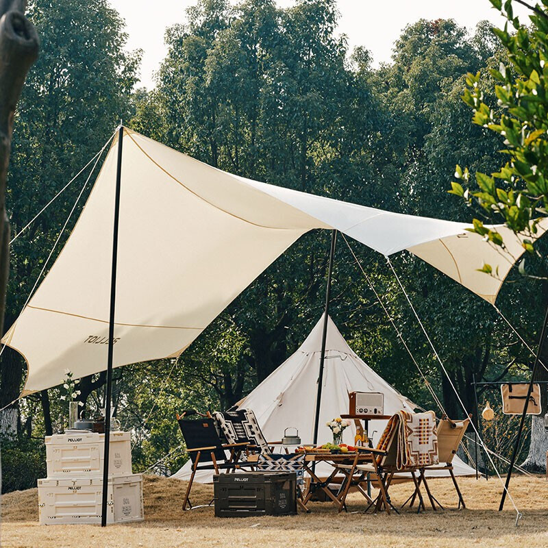 pelliot伯希和天幕杆支架2根共8节铁管加粗户外露营支撑杆pe216106211