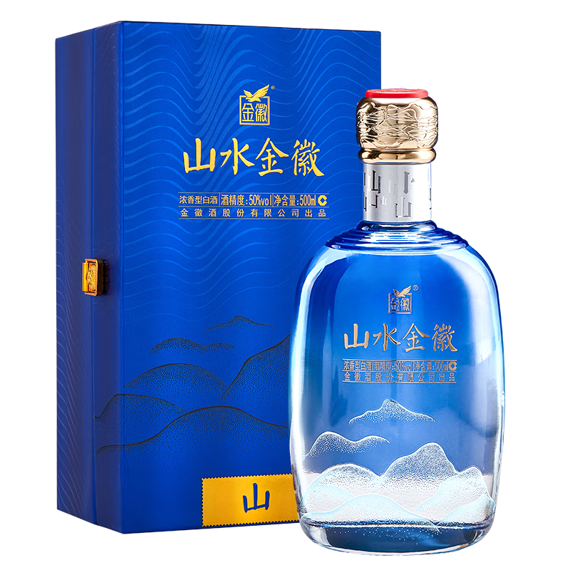 双11狂欢、plus：金徽 山水金徽·山 浓香型白酒 50度 500ml 单瓶装 *2件 163.19元