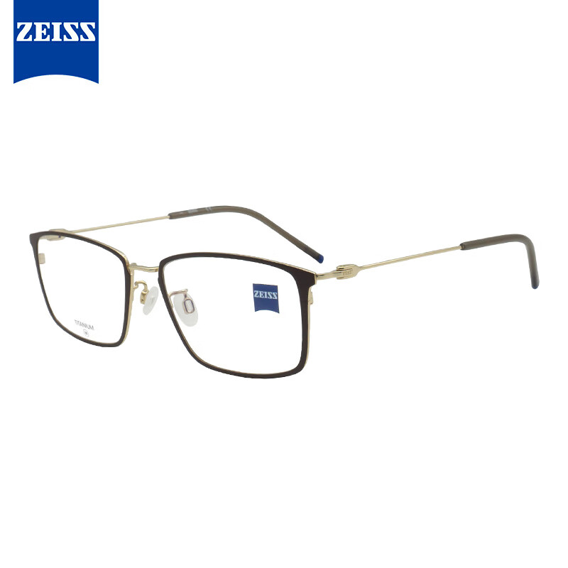 ZEISS 蔡司 眼镜框男女款全框ZS22114LB钛镜架201磨砂深棕M款+蔡司防蓝光1.74 3329.