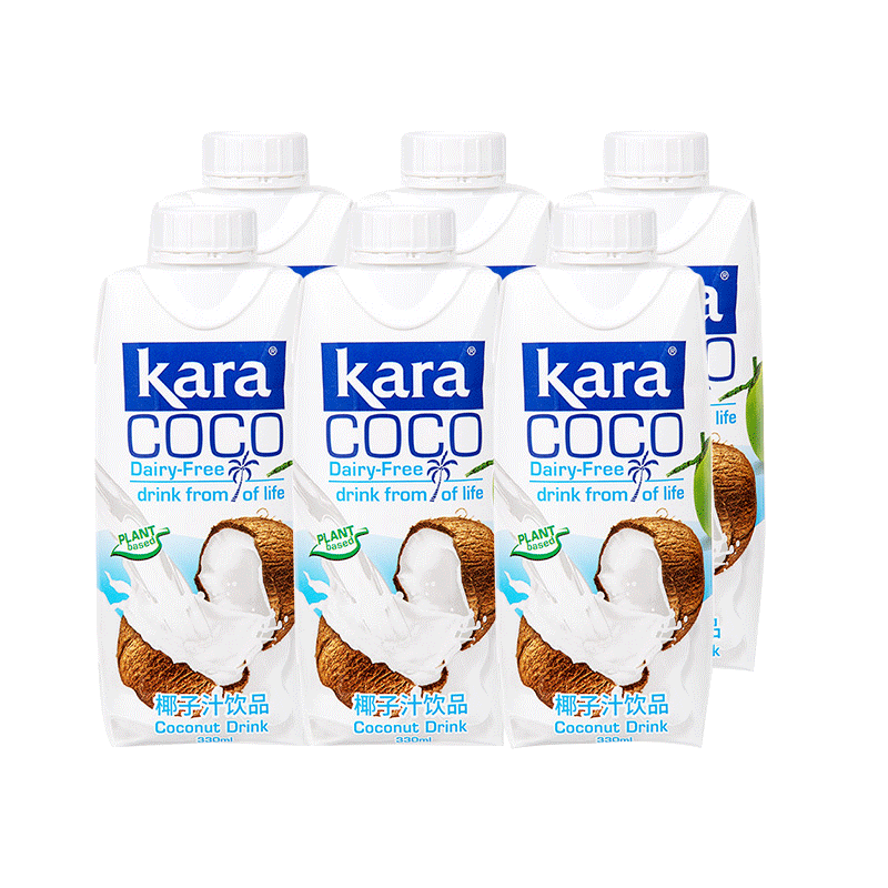 佳乐 Kara Coco椰子汁饮料330ml*12印尼原装进口椰肉榨汁椰汁椰奶饮品 45.9元（