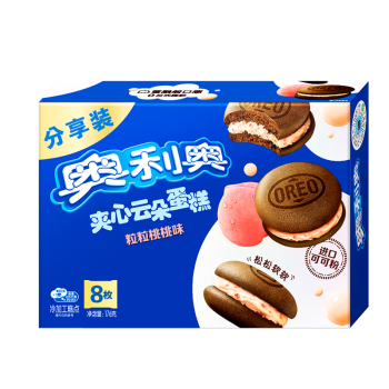 OREO 奥利奥 夹心云朵蛋糕 桃桃味 8枚 176g ￥14.8