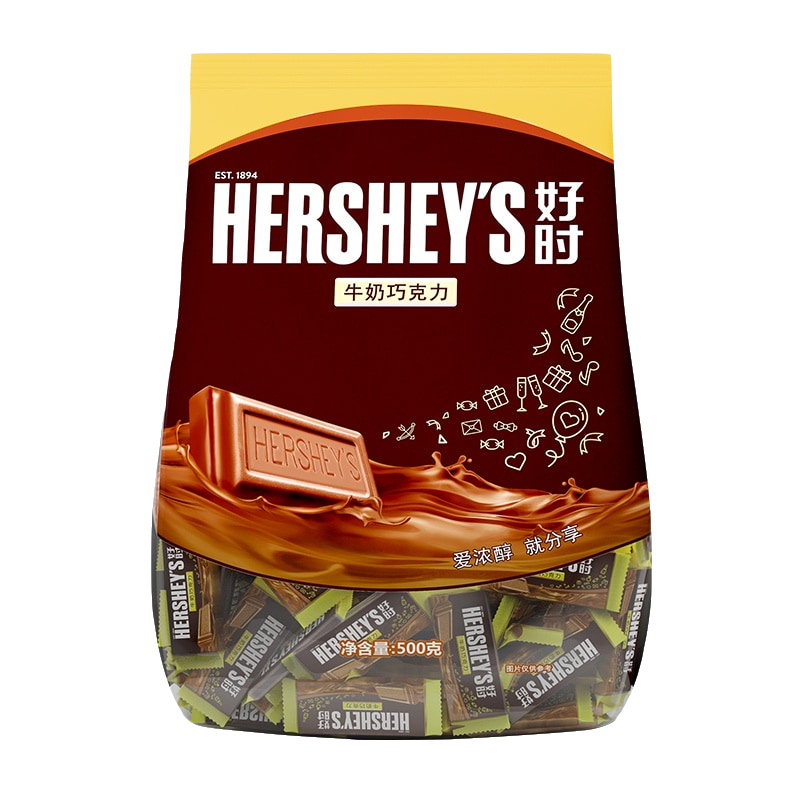 HERSHEYS 好时 牛奶巧克力 500g*3件 107.76元，折35.92元/件（需凑单）