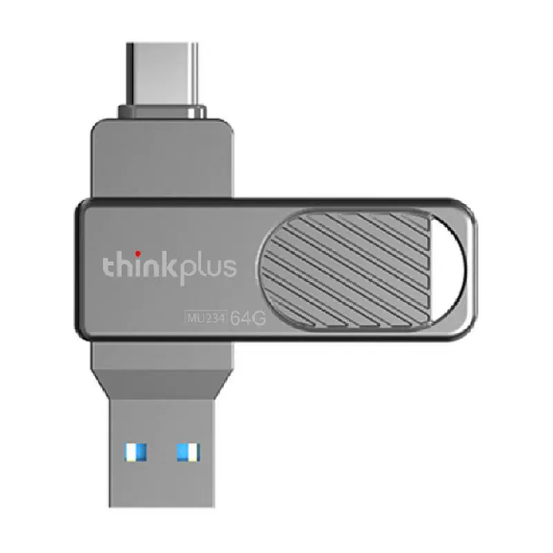 thinkplus 联想 thinkplus 双接口U盘手机电脑两用 旋转闪存盘 64G/128G ￥37.91