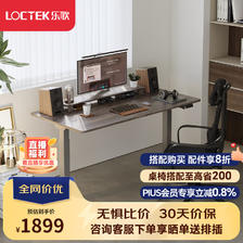 Loctek 乐歌 电动升降桌电脑桌双电机站立办公家用书桌 E3/1.2m灰胡桃木色套装