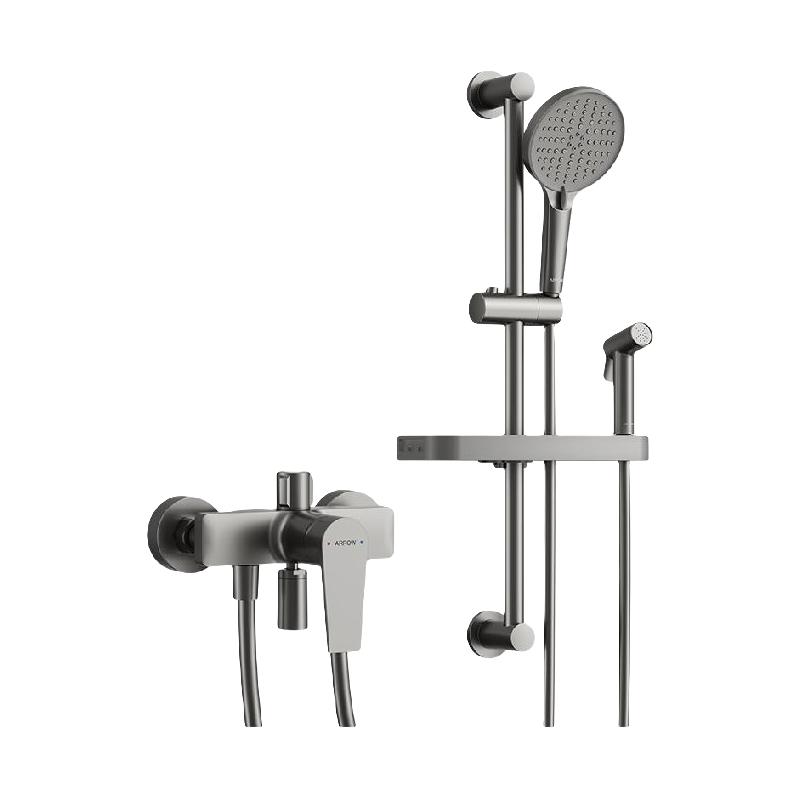 箭牌 室精铜浴缸简易淋浴花洒套装家用浴室增压淋雨喷头 【经典银】五档