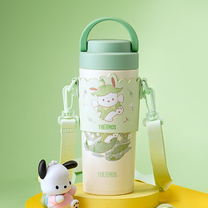 THERMOS 膳魔师 檀健次同款 三丽鸥 秘密花园系列保温杯水杯 提手杯附杯套 420