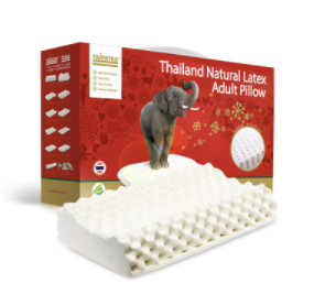 TAIPATEX 泰国原装进口93%天然乳胶枕头264颗按摩款 单只礼盒装60x37cm 158.9元