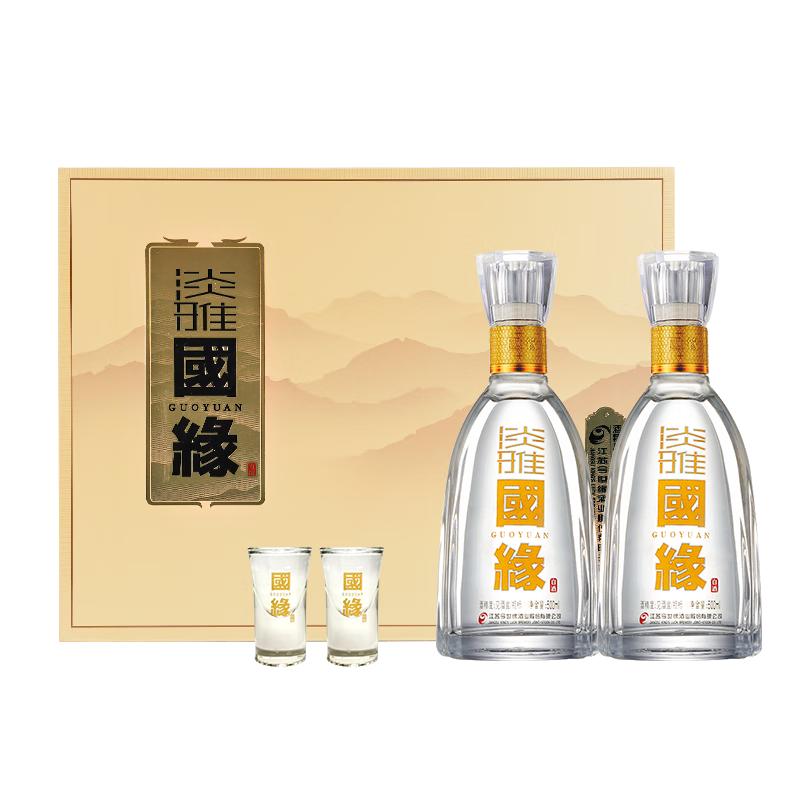 限地区：今世缘 国缘淡雅 42度 500ml*2瓶礼盒装 191.9元