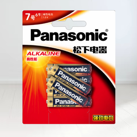 松下 Panasonic LR03BCH/6B 7号碱性电池 1.5V 700mA 6粒装 11.9元