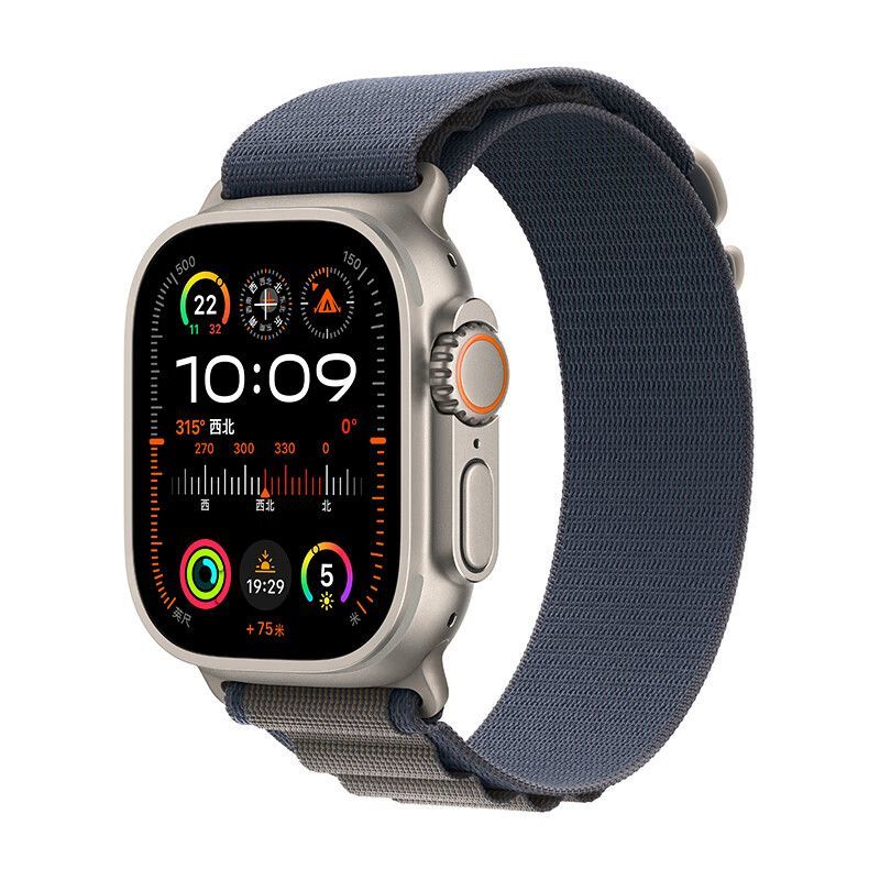 百亿补贴：Apple 苹果 Watch Ultra2 智能手表 GPS+蜂窝版 49mm 钛金属 蓝色 高山回