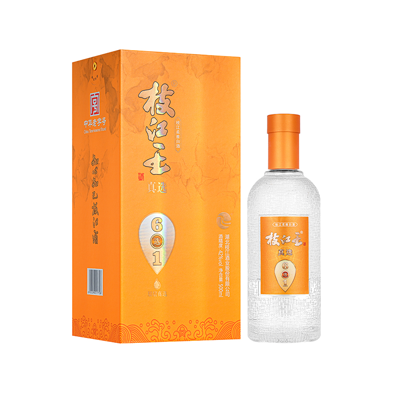枝江 真选6 42度浓香型 500ml 纯粮酒 39元（需买2件，需用券）