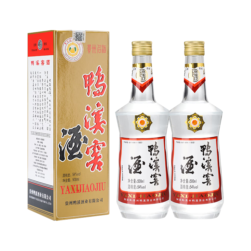 鸭溪窖 酒 白酒 浓香型 纯粮食酒 复古版 54度 500mL 2瓶 108元（需用券）