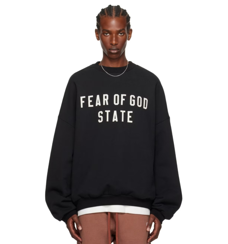 FEAR OF GOD ESSENTIALS 黑色圆领套头衫 $145（约1008元）