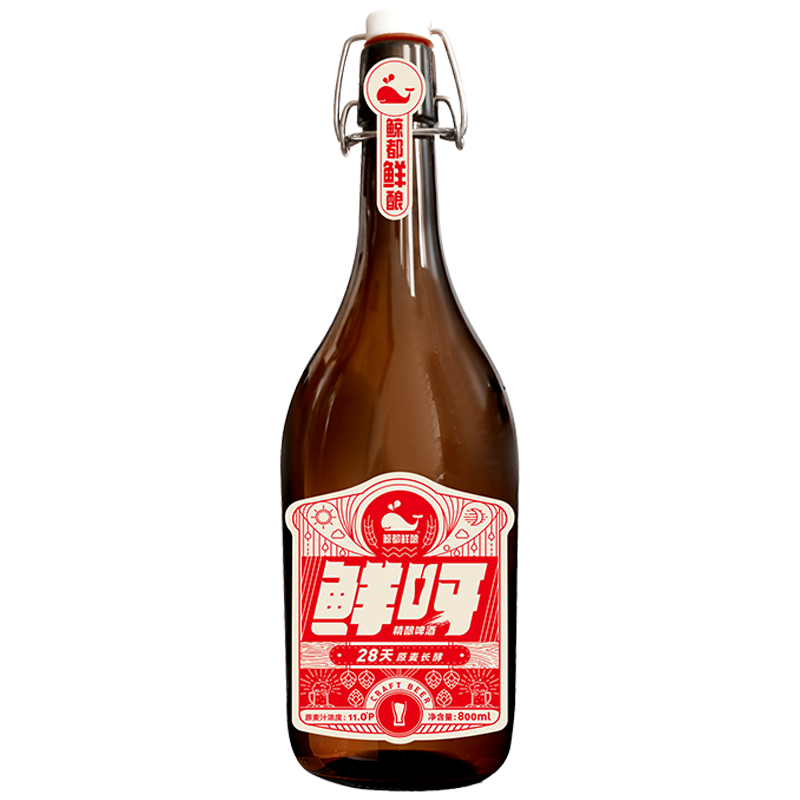 鲸都鲜酿 德式小麦啤酒 800ml ￥6.4