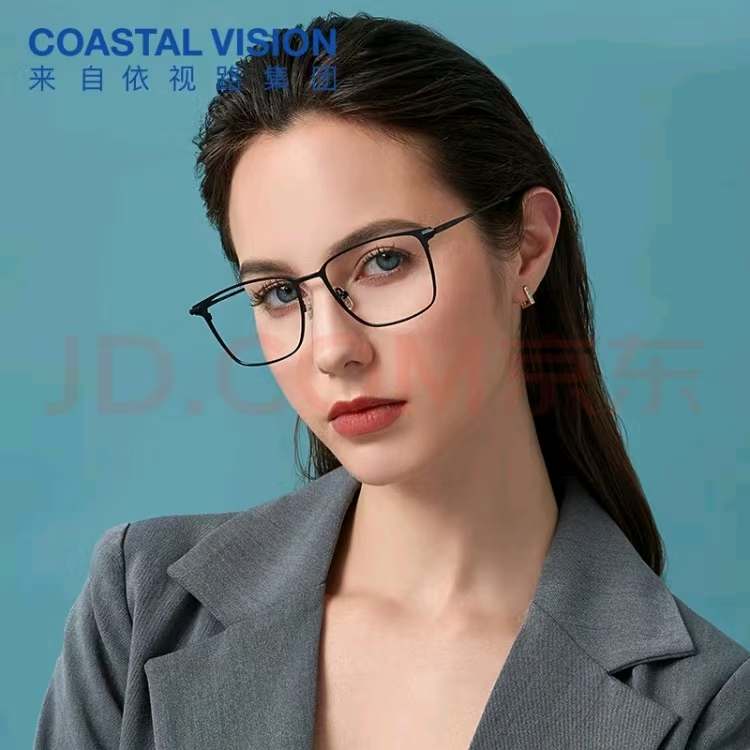 essilor 依视路 钻晶A4防蓝光系列高清耐磨防蓝光近视薄镜片 赠 超轻钛金属镜