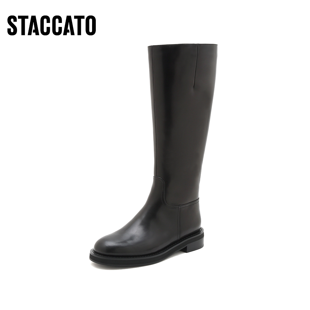 STACCATO 思加图 2022冬季新款红酒靴长靴高筒靴时装靴骑士靴女皮靴EFF18DC2 1591.