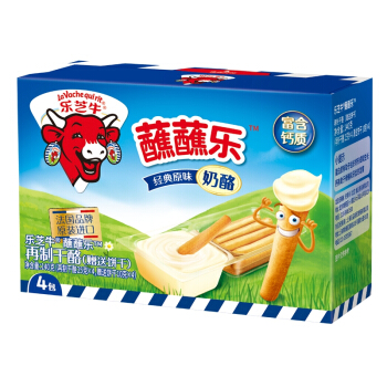 乐芝牛 LA VACHE QUI RIT 乐芝牛 进口高钙儿童奶酪饼干棒 140g/盒 19.9元