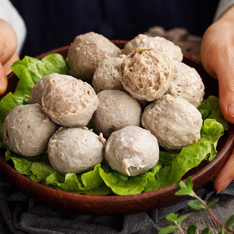 手打潮州汕头牛肉丸2斤+牛筋丸2斤 68元