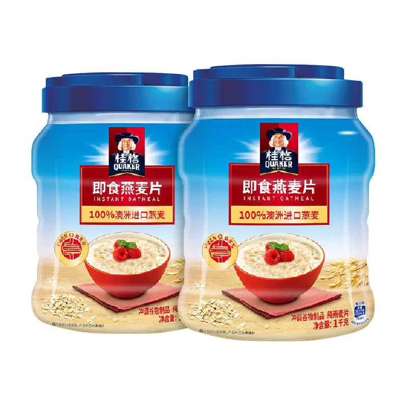 桂格 即食燕麦片 2000g 1盒 ￥37.9