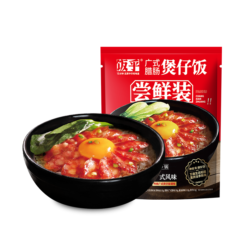 plus会员：饭乎 速食广式腊肠饭155.5g*10件+凑单 39.8元（合3.98元/件）