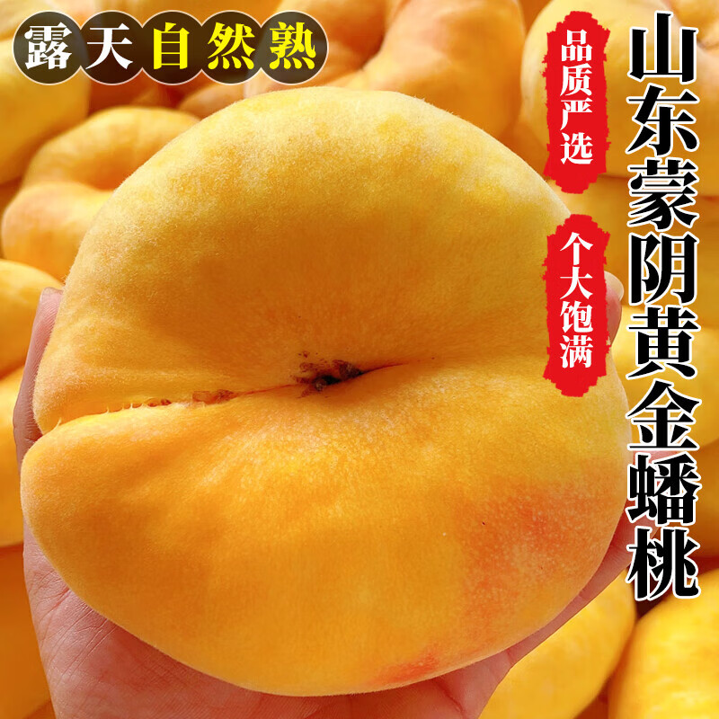 惜音 山东蒙阴黄金蟠桃毛蟠桃 桃子水果 5斤装净重4.5斤 精品蒙阴黄毛蟠桃 3