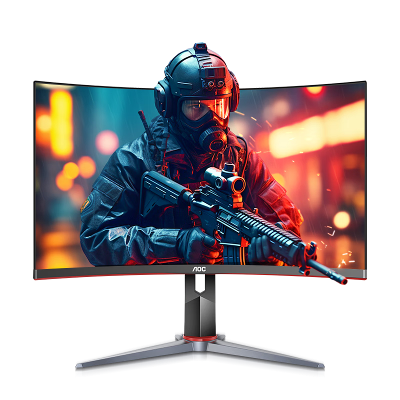 再降价、PLUS会员: AOC 27英寸 2K高清 180Hz HDR10 快速液晶1ms 广色域 旋转升降 曲