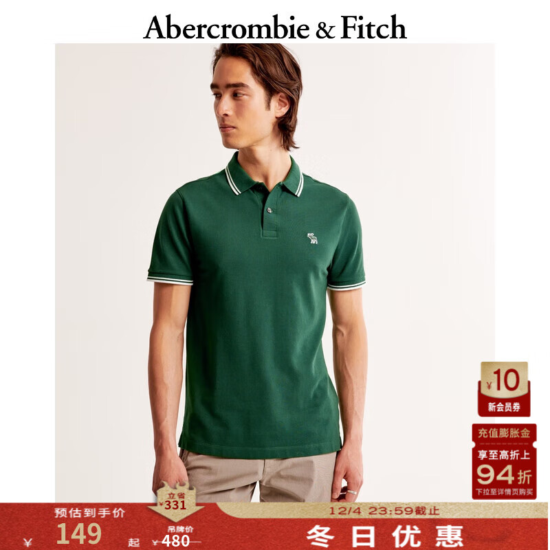 Abercrombie & Fitch 男装 24夏款通勤美式TPoloKI124-4158 XXS ￥148.4