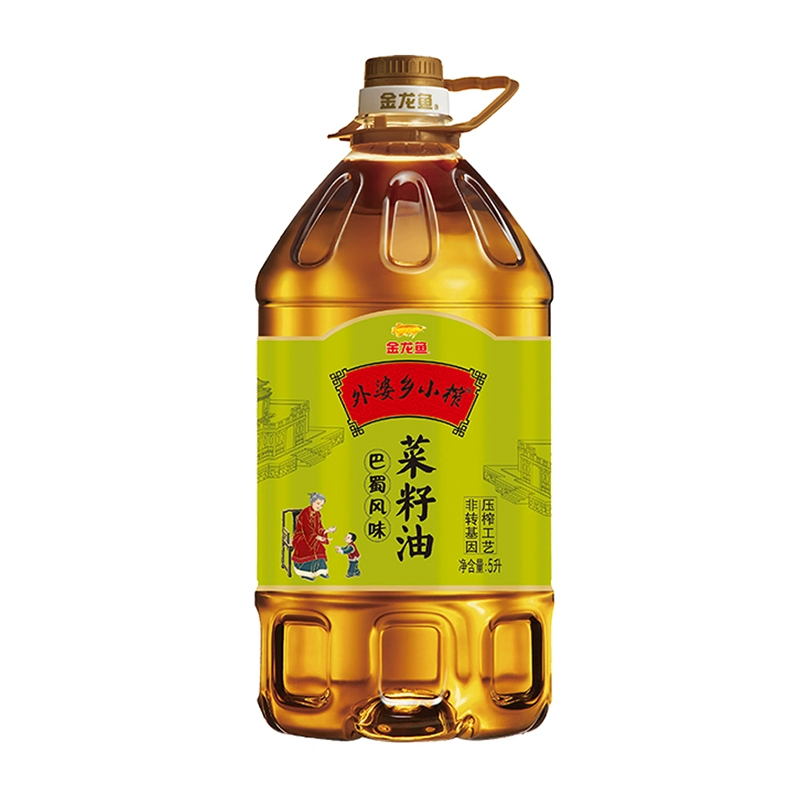 金龙鱼外婆乡小榨巴蜀风味菜籽油5L非转压榨5L ￥61.9