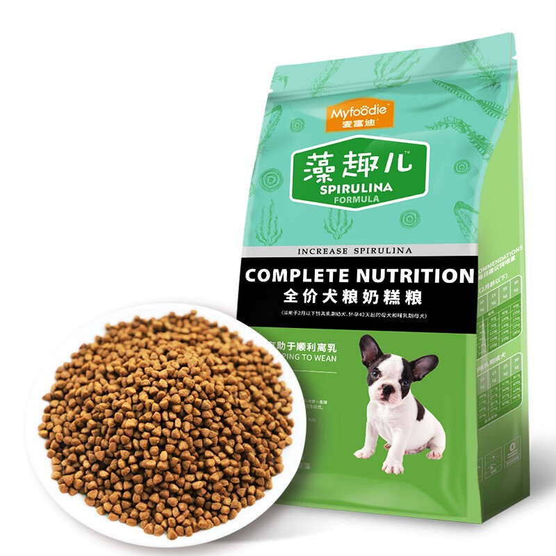 Myfoodie 麦富迪 螺旋藻全犬幼犬奶糕 2kg 37.8元