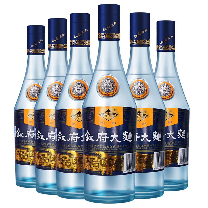 叙府 蓝标大曲 52度浓香型白酒 500ml*6瓶 178元（需用券）