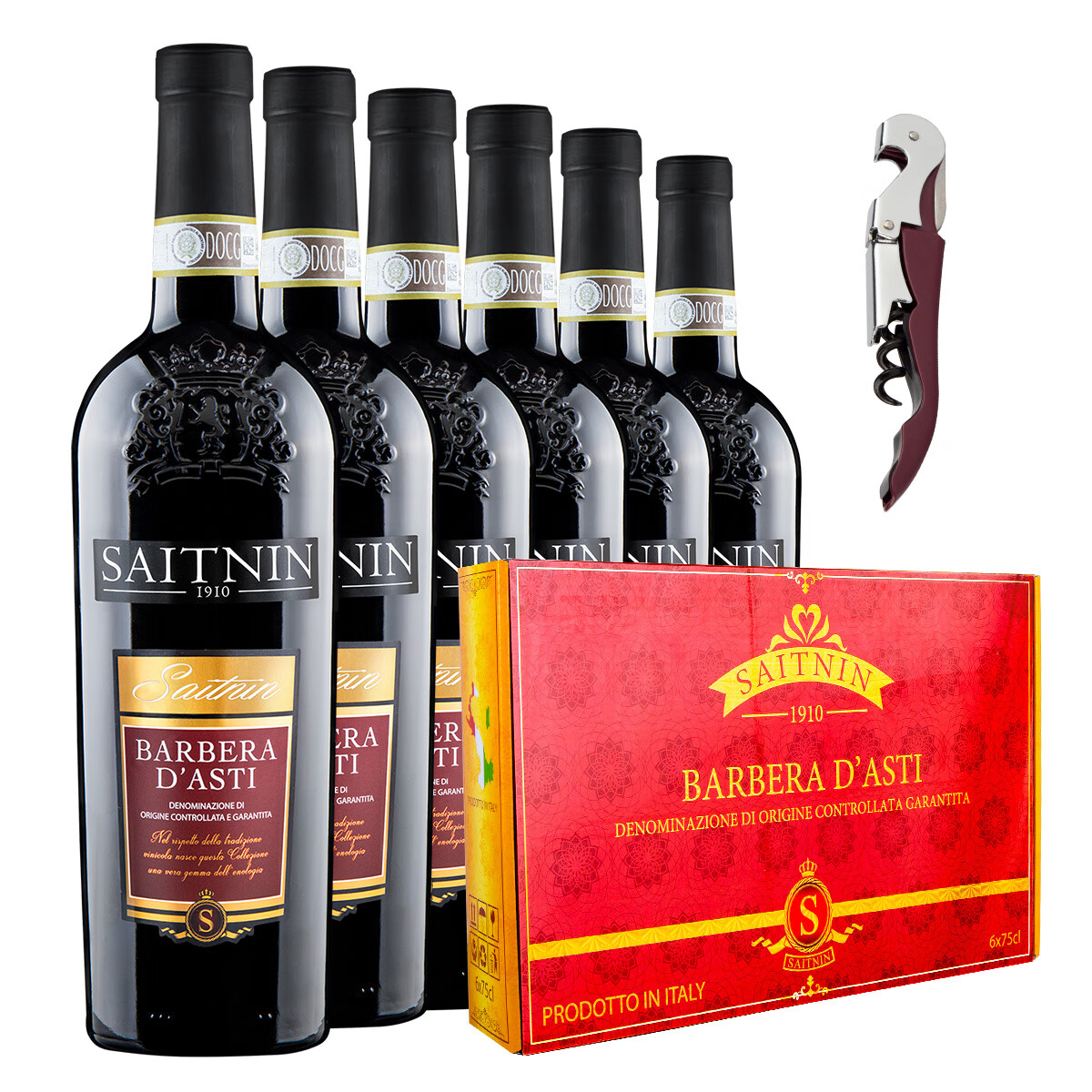 SAITNIN 圣宁 酒庄直供意大利原瓶原装进口 DOCG等级红酒 圣宁巴贝拉干红葡萄