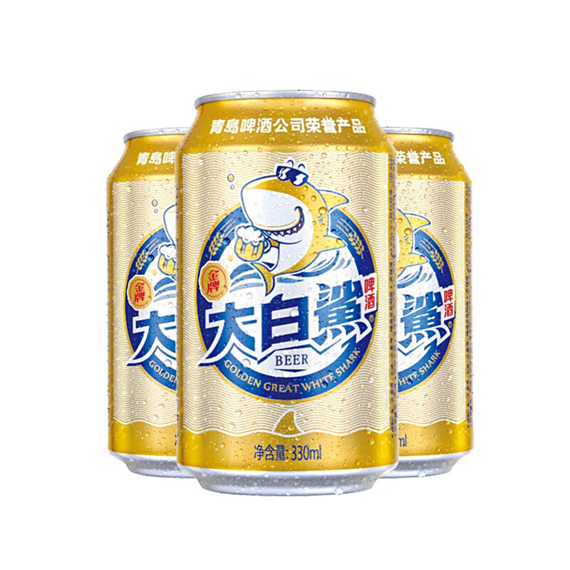 puls会员：青岛啤酒 大白鲨9度 330mL*24罐 39.6元（需领券）