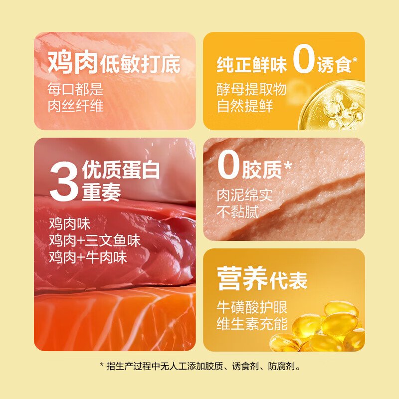 网易严选 肉满多猫条成猫幼猫通用猫咪零食湿粮猫条鸡肉+三文鱼味 10g*6条 0.9元 - 线报酷
