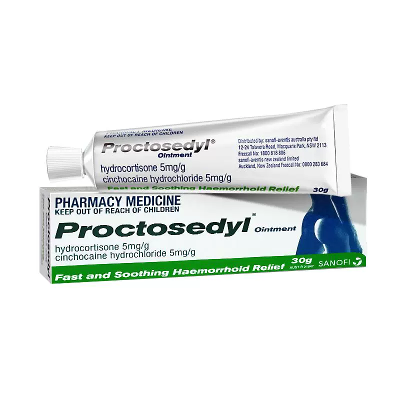 Proctosedyl 澳洲痔疮膏Proctosedyl 痣疮膏肿痛肛裂瘙痒内痔外痔产后痔疮进口30g 