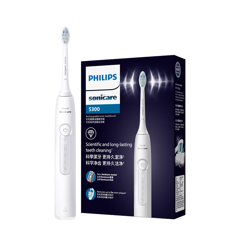 PLUS会员:(PHILIPS)飞利浦【肖战推荐】电动牙刷钻石3系 微泡水流 HX5181/01皓月白 247.43元(需领券)