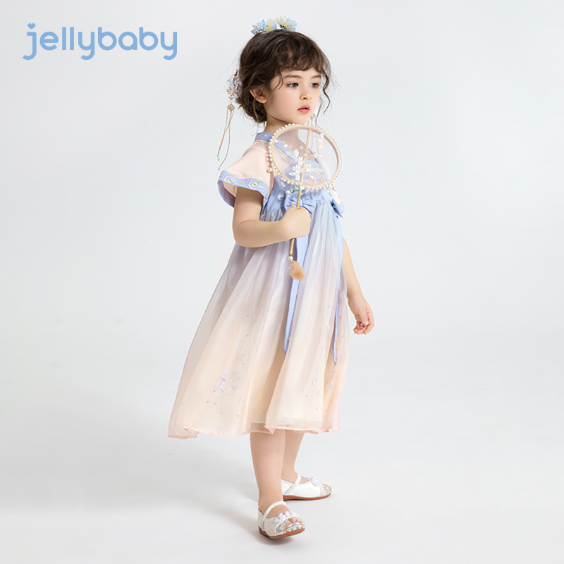 JELLYBABY 女童连衣裙礼服 汉服 粉紫 105元（需用券）