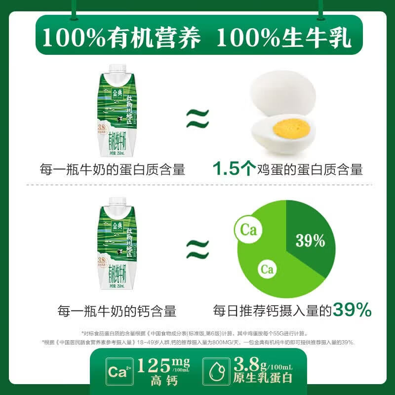 伊利 金典有机纯牛奶敕勒川梦幻盖250ml*10盒 3.8g乳蛋白 5月产 有机纯牛奶梦