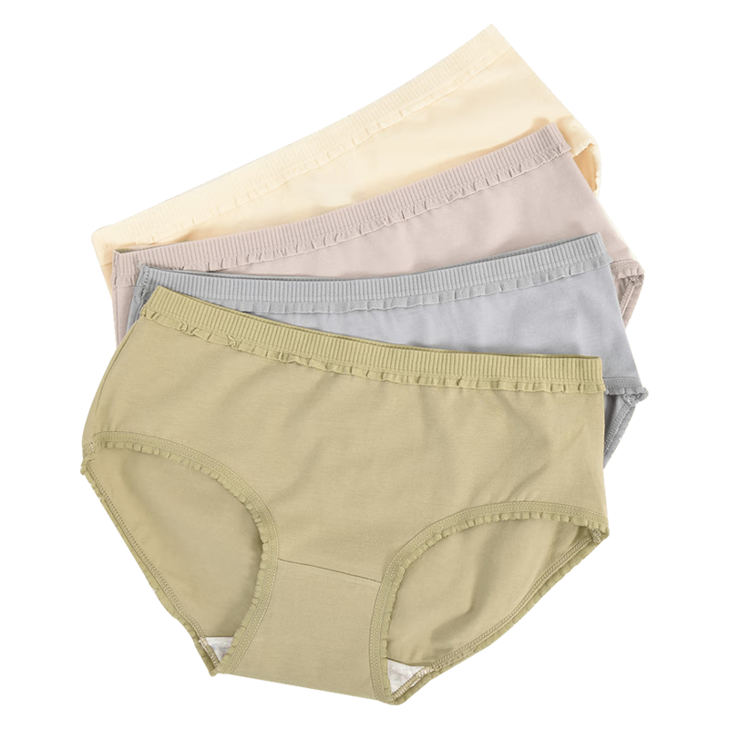 洁丽雅 grace 4条装纯棉女士内裤 （需买2件） 23.22元包邮（合11.61元/件）