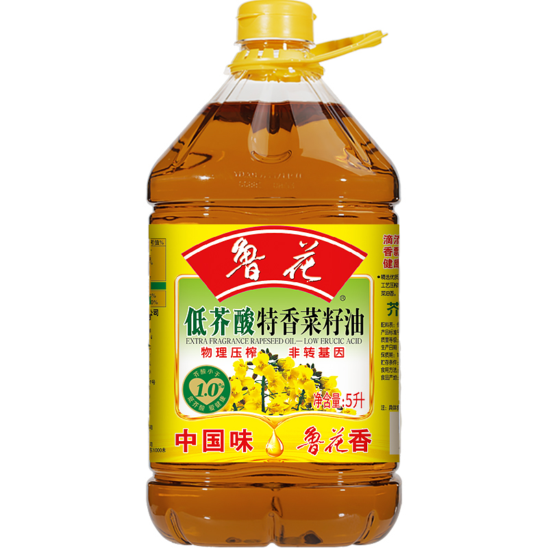 luhua 鲁花 低芥酸 压榨特香菜籽油 5L 73.3元