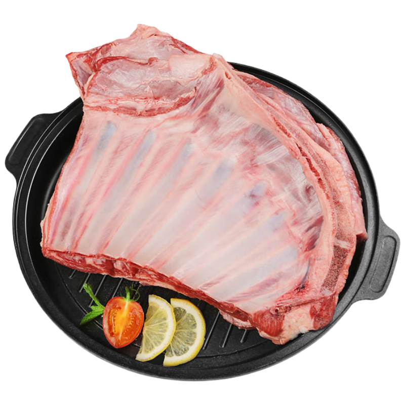 鲜京采 澳洲精选原切羊肋排（偏瘦) 2斤/袋 *3件 43.23元/件 (共129.7元，返30元